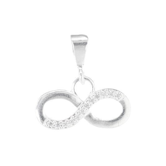 Dije de Plata Ley.925 en Forma de Infinito con Circonia FBDP129 - Joyería Elegante