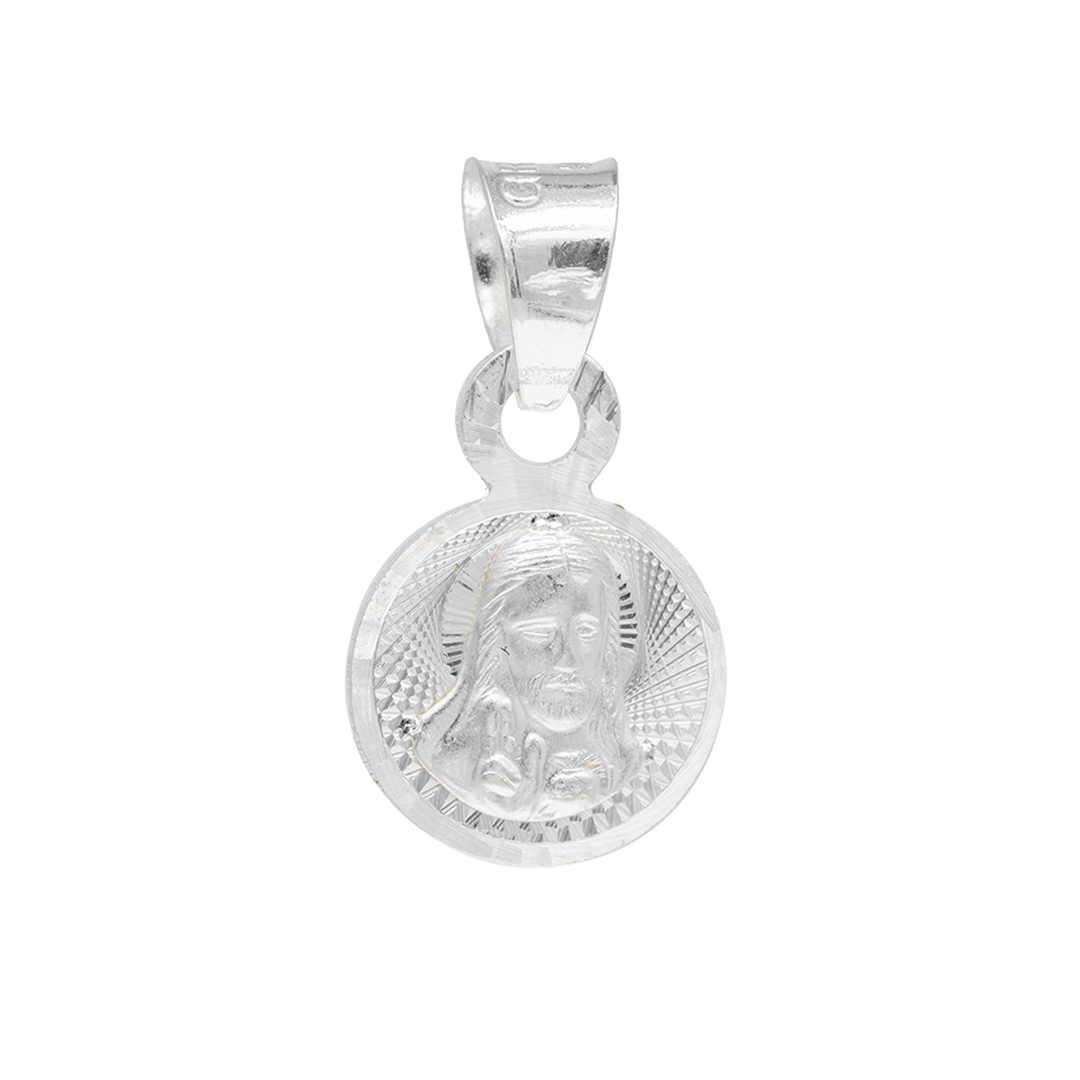 Set de Dije y Cadena de Plata ley. - Sagrado Corazón con Cadena Fígaro