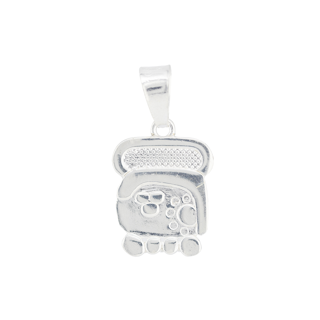 Set de Dije y Cadena en Plata Ley .925 - Zodíaco Maya CHEN (18 Ene - 6 Feb) COM. DM091