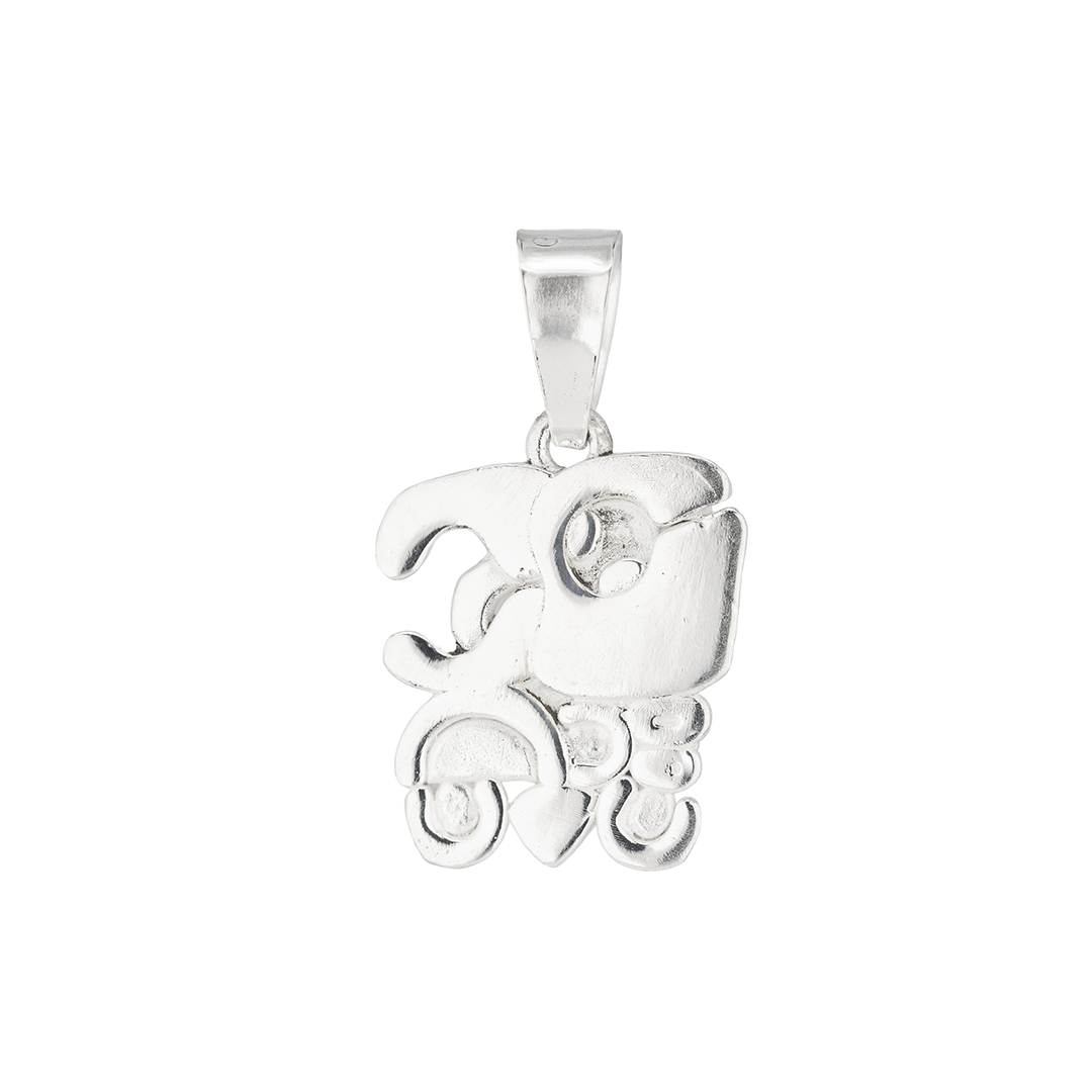 Set de Dije y Cadena en Plata Ley .925 - Zodíaco Maya KAYAB (26 Jun - 15 Jul) COM. DM089