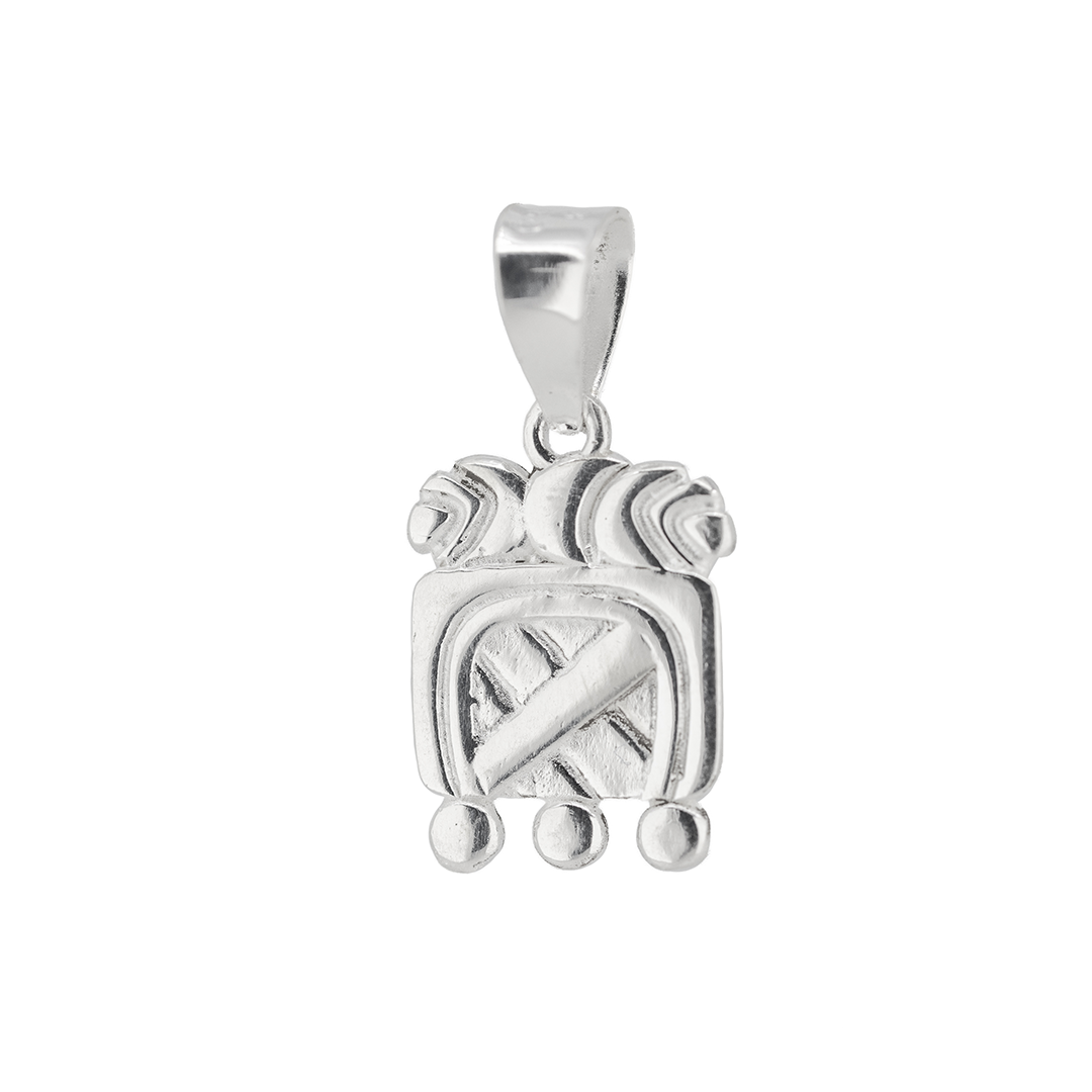 Set de Dije y Cadena en Plata ley .925- Zodíaco Maya UO (31 Ago - 19 Sep) COM.DM096