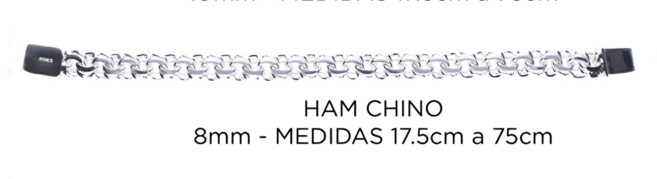 Pulsera de Plata .925 en Diseño Tejido Chino 8mm 19-21cm - Joyería Elegante