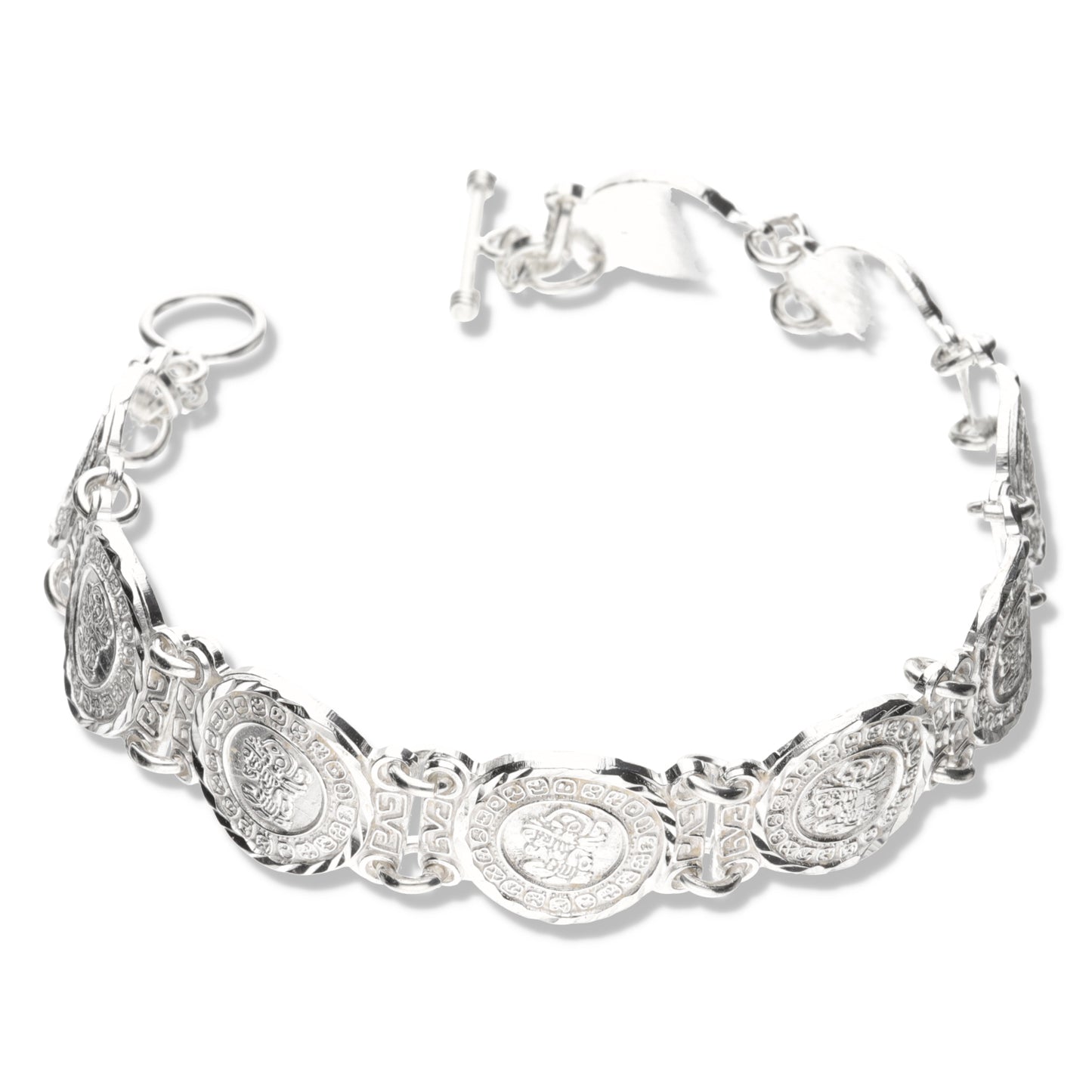 Pulsera de Plata .925 Calendario Maya 32.9 Gramos - Mayoreo y Menudeo