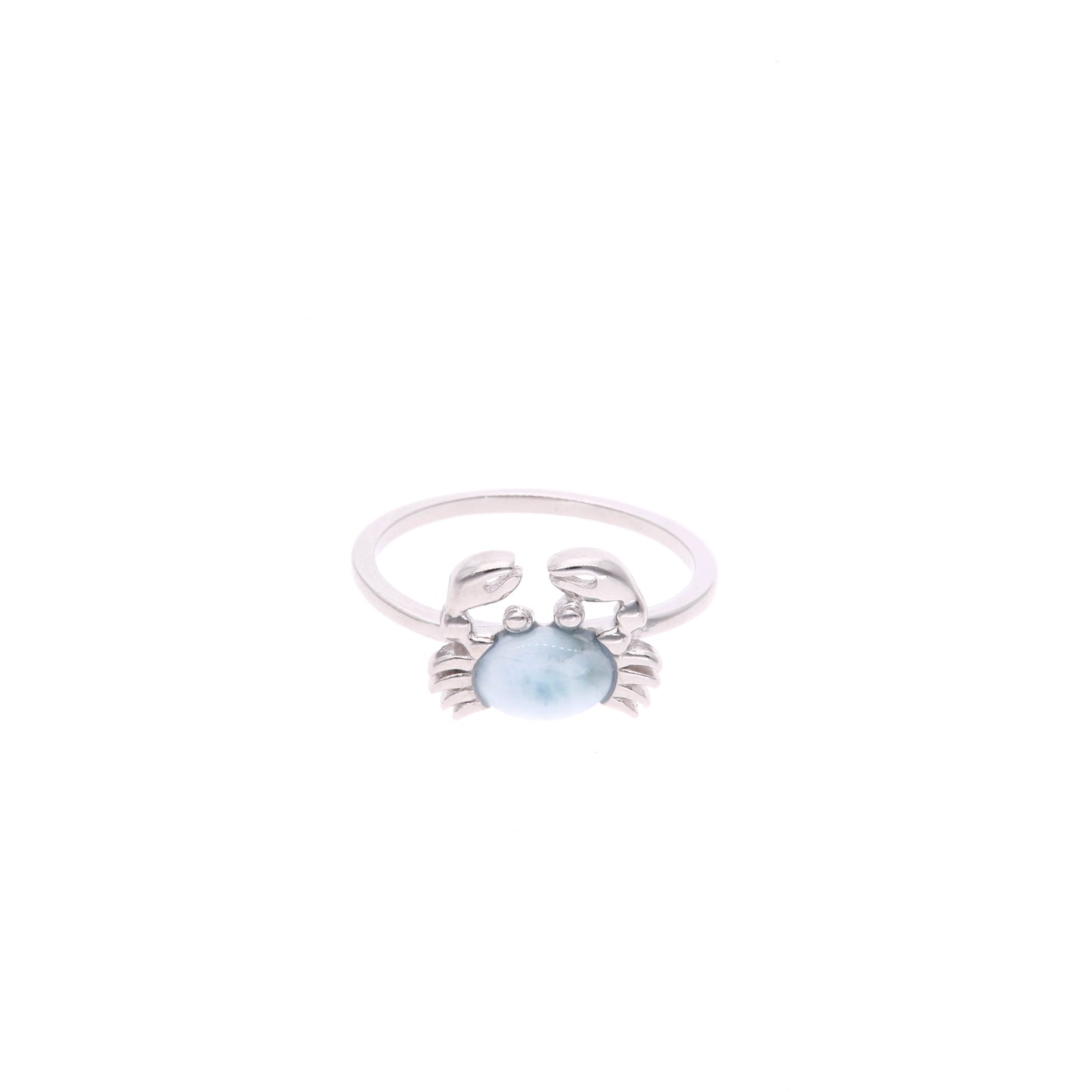 Anillo Cangrejo de Larimar en Plata .925