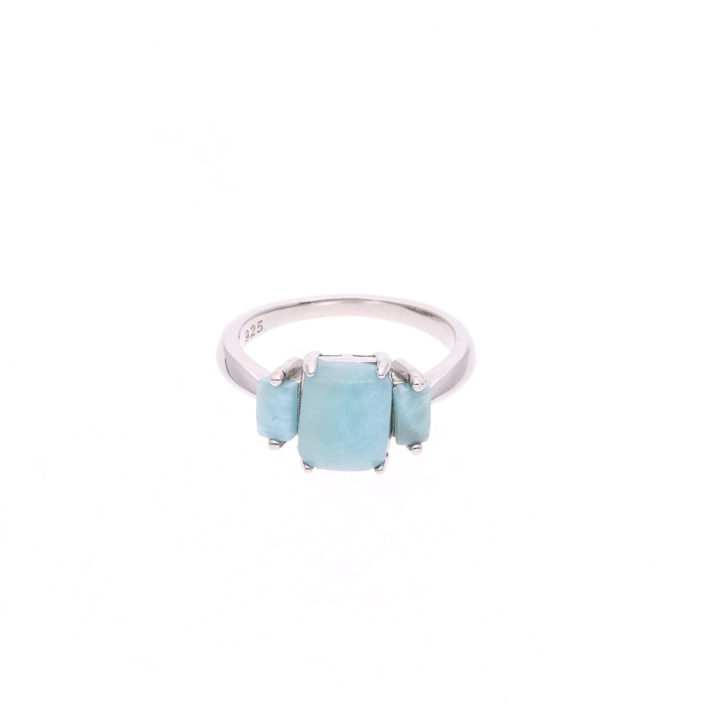 Anillo Cuadrado de Larimar en Plata .925