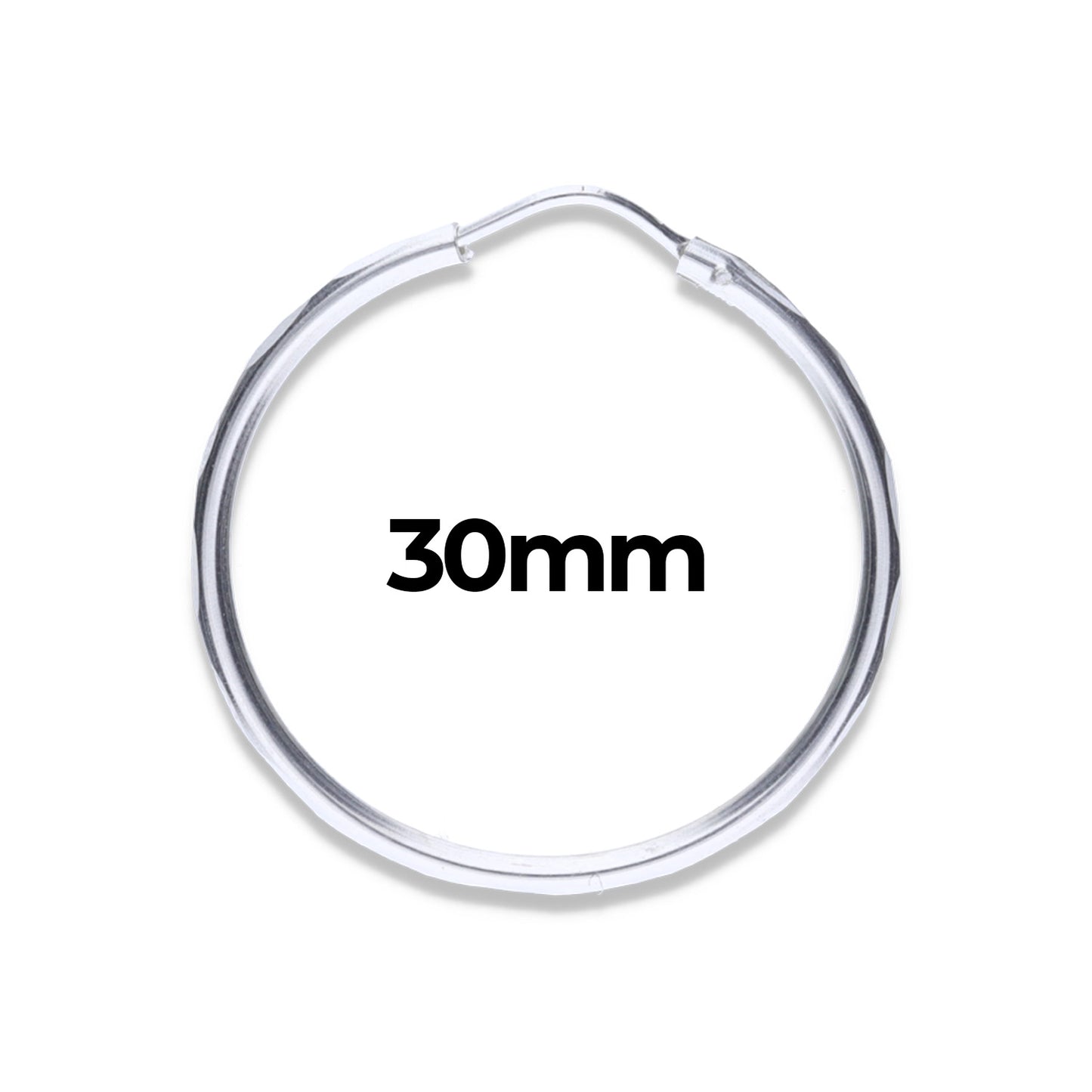 Arracadas Plata .925 30mm Diámetro - Mayoreo y Menudeo