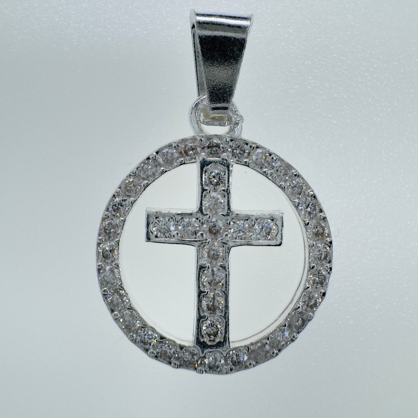 Dije de plata 925 con circonia en forma de círculo elegante joyería para regalo femenino en Shopify y Mercado Libre