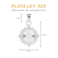 Dije de Plata .925 Forma Virgen de Guadalupe con Topacio blanco Mod. DRP024LP - Joyería Religiosa