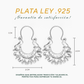 Aretes Plata .925 de Aro Abierto Borde Festoneado 4.3 Gramos - Joyería Elegante