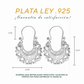 Aretes Plata .925 de Aro Abierto Borde Floreado 6.8 Gramos - Joyería Elegante