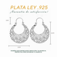 Aretes Plata .925 de Aro Abierto Floreado 13.8 Gramos - Joyería Elegante