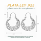 Aretes Plata .925 de Aro Abierto Floreado , 10.8 Gramos - Joyería Elegante