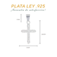 Dije de Plata .925 en forma Cruz con Topacio blanco Mod. CTDVP020- Joyería Religiosa