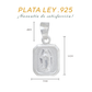 Dije Plata .925 Virgen de Guadalupe Mod. Cuadrado Liso 7VG Joyería Religiosa