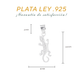 Dije Plata ley.925  en forma de Iguana ( DA009 )- Joyería de Plata