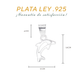 Set de Dije y Cadena de Plata - Delfín con Cadena Fígaro .925