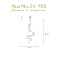 Dije  de Plata ley  .925 en forma de Serpiente (DA078) - Joyería de Plata