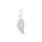 Dije Ala de Ángel con zirconias en pavé — plata esterlina .925, vista frontal