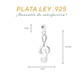 Dije Plata .925 en forma de Clave de Sol (DI004) - Joyería de Plata