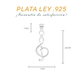 Dije de Plata ley .925 Signo musical  (DI009)- Joyería de Plata