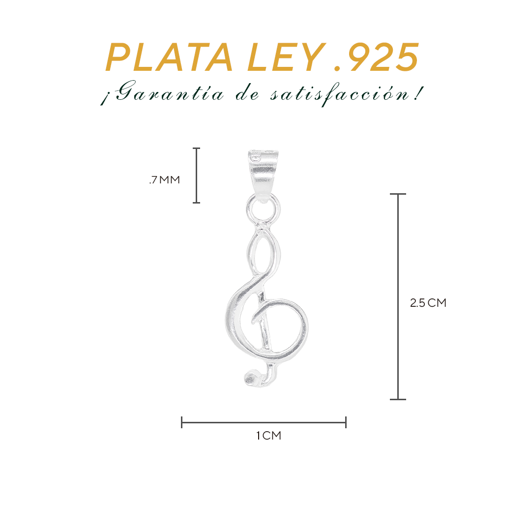 Dije de Plata ley .925 Signo musical  (DI009)- Joyería de Plata