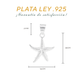 Dije de  Plata ley .925 en  Forma de Estrella de Mar (DM002)  - Joyería Marina