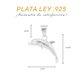 Set de Dije y Cadena de Plata - Delfín Pequeño con Cadena Fígaro .925