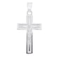 Dije crucifijo de plata .925 con Cristo en relieve – vista frontal sobre fondo blanco