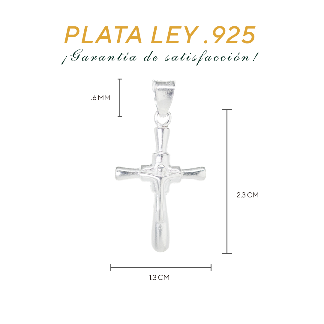 Dije  de Cruz  en Plata  Ley .925  Mod.DR052