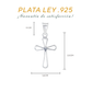 Dije de Cruz en  Plata ley  .925 Mod. DR079