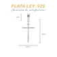Dije de  Cruz en   Plata  Ley .925 , mod. DR081
