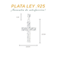 Dije de cruz con Cristo  en  Plata Ley .925   Mod. DR113- Joyería Religiosa