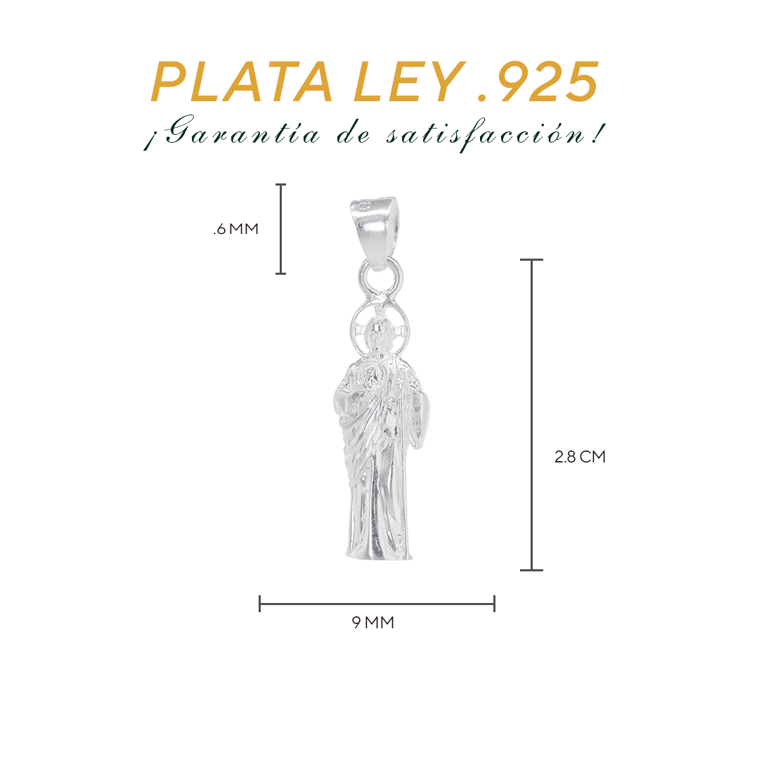 Dije Plata .925 San Judas Tadeo  Mod DR120 - Joyería de Plata Religiosa