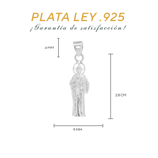 Dije Plata .925 San Judas Tadeo  Mod DR120 - Joyería de Plata Religiosa
