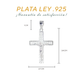 Dije de cruz con  Plata ley .925    DR128 - Joyería Religiosa