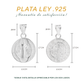 Dije  de Plata .925 En forma de  San Benito  Mod.DR132 - Joyería de Plata Religiosa.