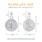 Dije de  Plata .925 en forma  de San Benito Mod. DR133 - Joyería de Plata religiosa.