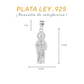 Set de Dije y Cadena de Plata - San Judas Tadeo Tridimensional con Cadena Fígaro .925