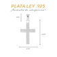 Dije de  Plata .925 en  Forma de  Cruz con Topacio blanco  Mod. DRP013 - Joyería Religiosa