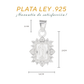 Dije de Plata .925 Forma Virgen de Guadalupe con Topacio blanco Mod. DRP026LP - Joyería Religiosa