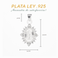 Dije de Plata .925 En forma de la Virgen de Guadalupe con topacio blanco MOD. DRP027LP - Joyería Religiosa