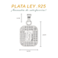 Dije de Plata .925 en  diseño  de la Virgen de Guadalupe con Topacio  Mod. DRP031LP - Joyería Religiosa