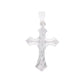 Dije de Plata .925 - Cruz Gótica Patada con Textura Granulada y Zircones Pavé, vista destacada