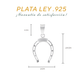 Dije de  Plata ley. 925 en forma de Herradura (DV010) Auténtica Joyería Talismán