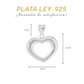 Set de Dije y Cadena de Plata - Corazón Calado con Cadena Fígaro .925