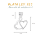 Set de Dije y Cadena de Plata Ley.925 - Doble Corazón con Cadena Fígaro .925