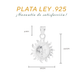 Set de Dije y Cadena de Plata - Sol y Luna con Cadena Fígaro .925