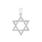 Dije Estrella de David con zirconias en plata .925 — vista frontal