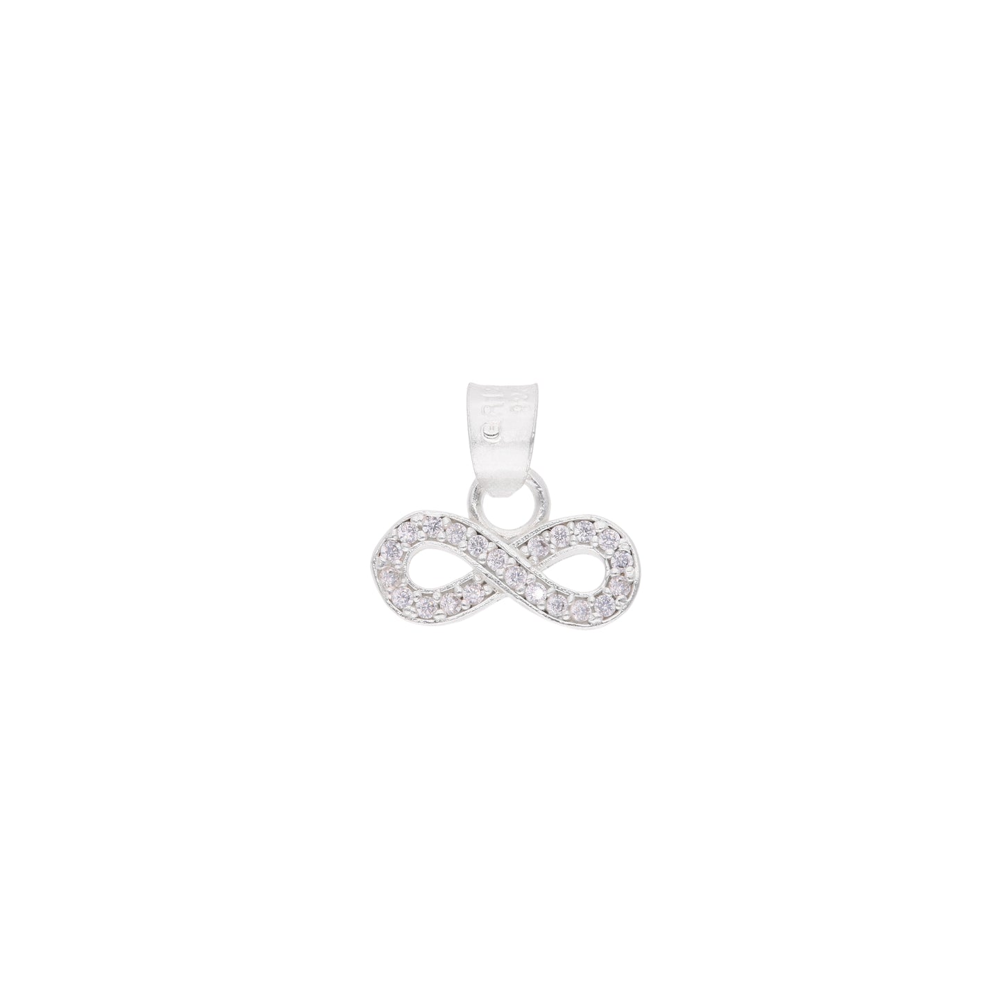 Dije Infinito con Zircones Pavé — Plata .925 pendiente