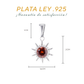 Dije de  Plata Ley .925 en Forma de Sol con Circonia ERDP016 - Joyería Solar